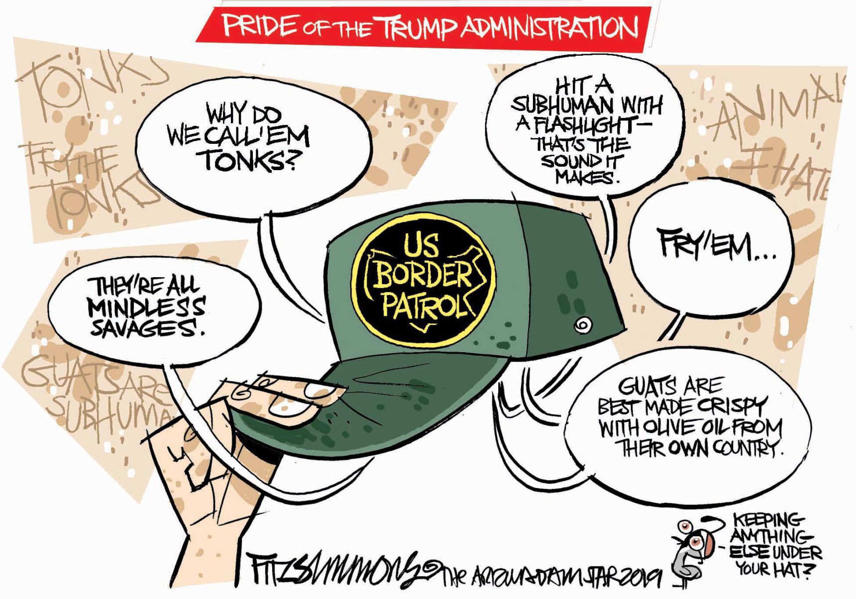 Daily Fitz Cartoon: Under the hat